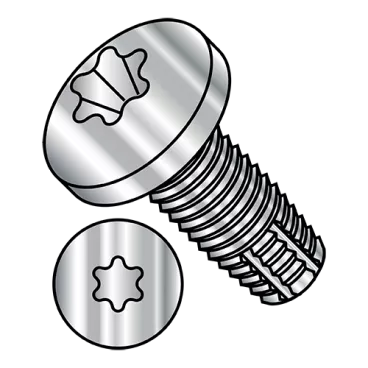 10-24X5/8  Six Lobe Pan Thread Cutting Screw Type F Fully Threaded 410 Stainless Steel