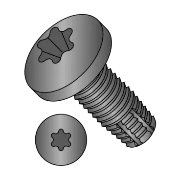 10-24X1  Six Lobe Pan Floor Board Screw Type F Fully Threaded Black Phosphate