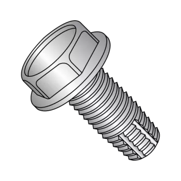 1/4-20X3/4  Unslotted Ind Hex Washer Thread Cutting Screw Type F Full Thread 410 Stainless