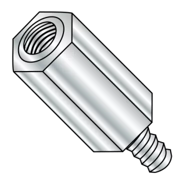 2-56X3/16  3/16" Across Flats Hex Male Female Standoff  Steel Zinc Plated