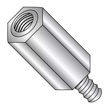 10-32X1/4  Five Sixteenths Hex Male Female Standoff Stainless Steel