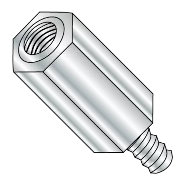 10-32X9/16  Three Eights Hex Male Female Standoff Aluminum