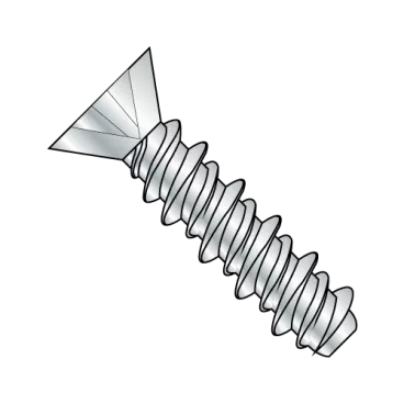 10-16X5/8  Phillips Flat High Low Screw Fully Threaded Zinc And Bake