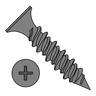 6-18X1 5/8  Phillips Bugle Head Hi Low Drywall Screw Black Phosphate