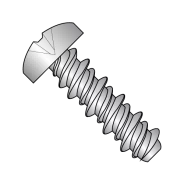4-24X3/4 #3HD  Phillips Pan High Low Screw Fully Threaded 18-8 Stainless Steel