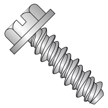 8-18X1/2 #6HD  Slotted Indented Hex Washer High Low Fully Threaded 18-8 Stainless Steel