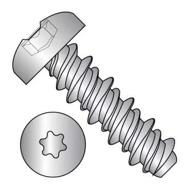 8-18X1/2 #6HD  Six Lobe Pan High Low Screw Fully Threaded 4 10 Stainless Steel
