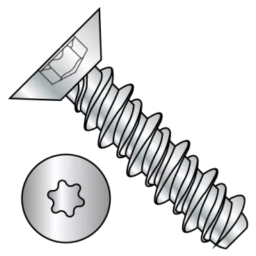 10-16X1/2  6 Lobe Flat Undercut High Low Screw Fully Threaded Zinc And Bake