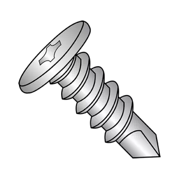 10-16X1  Phillips Pancake Head Self Drilling Screw Full Thread 410 Stainless Steel