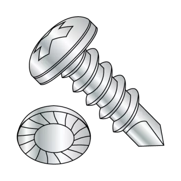 10-16X1/2  Phillips Pan Serrated Full Thread Self Drilling Screw Zinc Bake