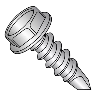 12-14X3/4  Unslot Indent Hexwash Self Drill #1 Point Full Thrd ZincBake 1000hours SaltSpray