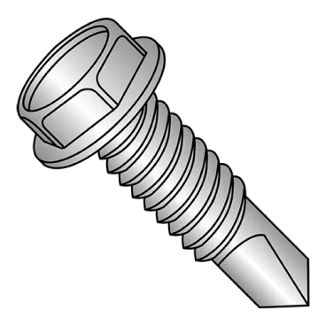 10-24X1  Unslot Hexwasher Self Drill Full Thrd Machine Screw ZincBake 1,000hours SaltSpra