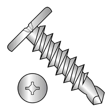 10-16X3/4  Square Phillips Drive Pancake Head Self Drill Screw Full Thd 18 8Stainless Steel