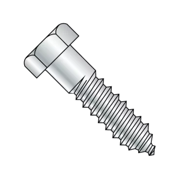 1/4X1  Hex Lag Screw Zinc Gimlet Point