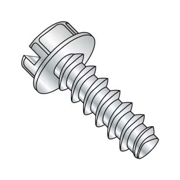 12-11X1  Slotted Ind Hex Washer Plastite Alternative 48-2 Fully Threaded Zinc Bake & Wax