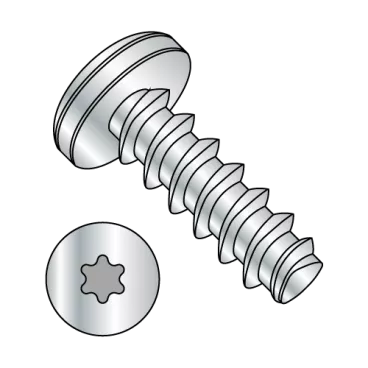 12-11X3/4  6 Lobe Pan Plastite Alternative 48-2 Fully Threaded Zinc Bake And Wax