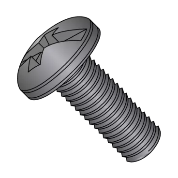 6-32X3/8  Combination Pan Head Machine Screw Fully Threaded Black Oxide