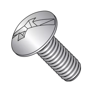 10-32X3/8  Combo Slot/Phil Full contour Truss Head Machine Screw Full Thread 18 8 S/ Steel