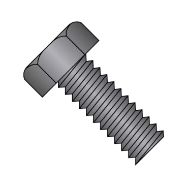 10-24X3/4  Unslotted Indented Hex Head Machine Screw Fully Threaded Black Oxide