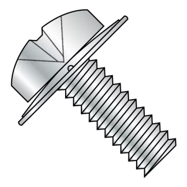 M4-0.7X10  ISO7045 Metric Phil Pan Conical Square Washer Sems Full Thread Zinc and Bake