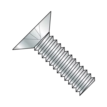 10-32X1/2  Phillips Flat 100 Degree Machine Screw Fully Threaded Zinc