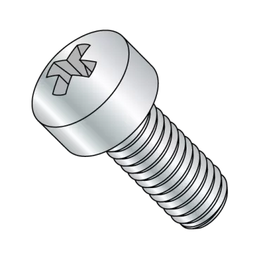10-24X1  Phillips Fillister Head Machine Screw Fully Threaded Zinc