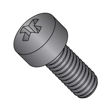 10-24X1  Phillips Fillister Head Machine Screw Fully Threaded Black Oxide