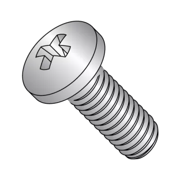 10-24X1  Phillips Pan Machine Screw Fully Threaded 410 Stainless Steel
