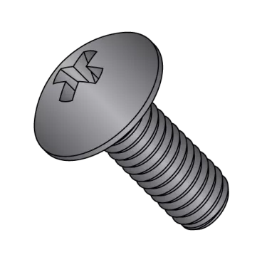 10-24X1  Phillips Truss Machine Screw Fully Threaded Black Oxide