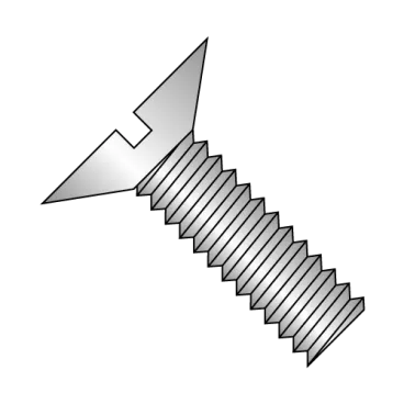 6-32X1/4  Slotted Flat 100 Degree Machine Screw Fully Threaded 18 8 Stainless Steel