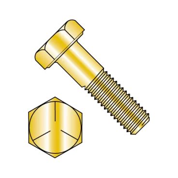 1/4-20X3/4  MS90725 Military Hex Head Cap Screw Coarse Thread Cadmium Yellow Grade 5 DFAR