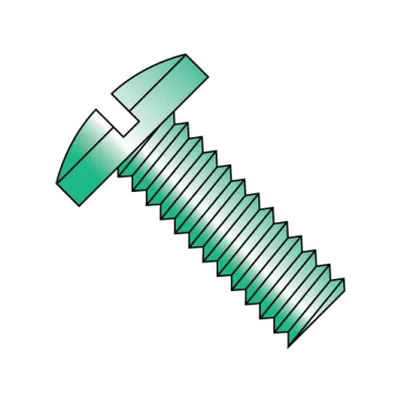8-32X1/4  Slotted Binding Undercut Grounding Machine Screw Fully Threaded Zinc Green