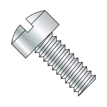 3/8-16X1 1/2  Slotted Fillister Head Machine Screw Fully Threaded Zinc