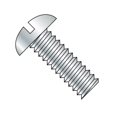 5/16-18X3  Slotted Round Machine Screw Fully Threaded Zinc