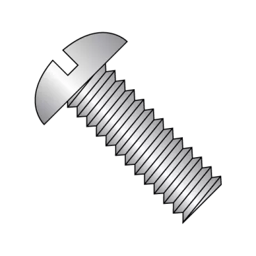 3/8-16X3  Slotted Round Machine Screw Fully Threaded 18-8 Stainless Steel