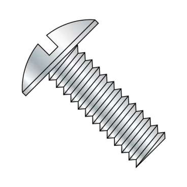 3/8-16X2 1/2  Slotted Truss Machine Screw Fully Threaded Zinc
