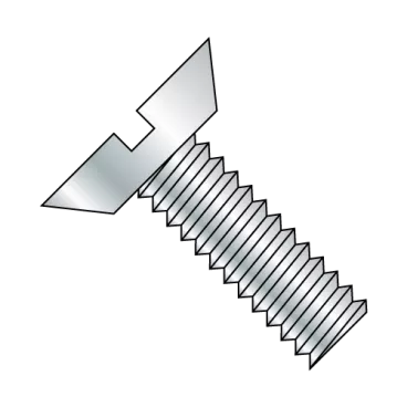 5/16-18X5/8  Slotted Flat Undercut Machine Screw Fully Threaded Zinc