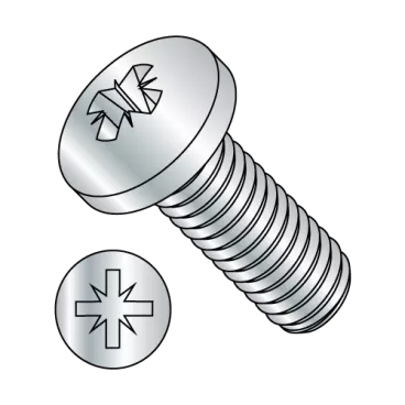 2-56X3/16  Pozi Drive Alternative Type 1A Recess Pan Mach Scr Fully Thrd Zinc