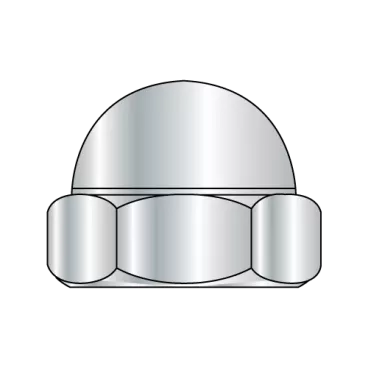 10-32  Two Piece Low Crown Cap Nut Nickel Plated