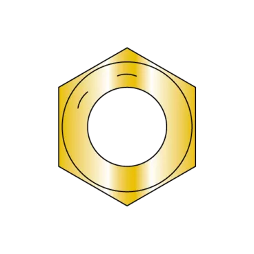 1/2-13  Coarse Thread Finished Hex Nut Grade 8 Zinc Yellow