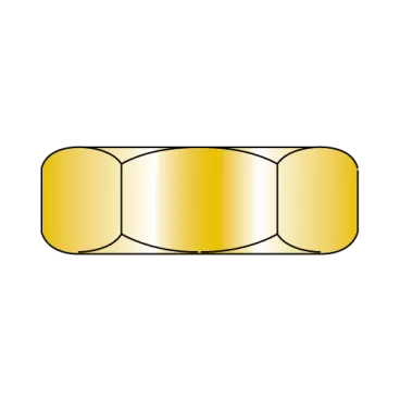 10-24X3/8X1/8  Hex Machine Screw Nut Zinc Yellow