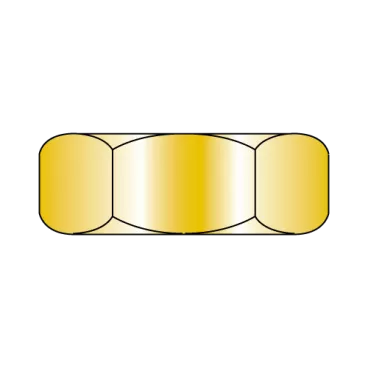 5/16-18  Hex Jam Nut Zinc Yellow