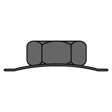 5/16-18  Conical K Keps Lock Nut Black Oxide And Oil