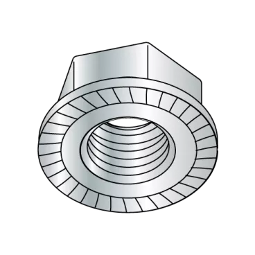 7/8-9  Serrated Flange Hex Lock Nuts Case Hardened HR15N 78/90 Zinc And Bake