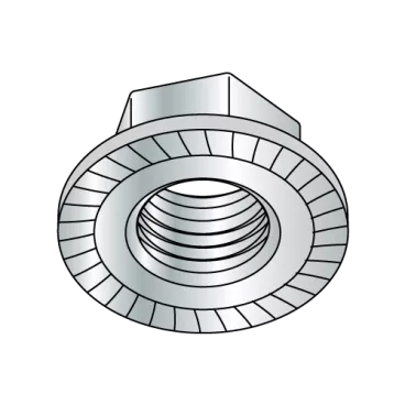 3/8-16  Serrated Large Flange Hex Lock Nuts Case Hardened HR15N 78/90 Zinc And Bake