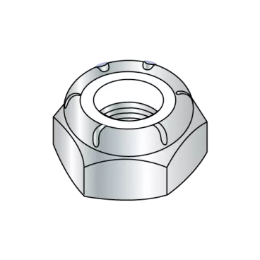 1/4-20  NTE  Thin Pattern Nylon Insert Hex Lock Nut Zinc