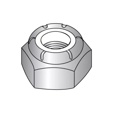1/4-20 NTU  NTU Nylon Insert Heavy Thin Pattern Nut Zinc