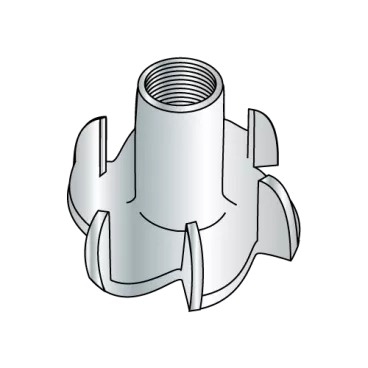 1/4-20X1/4  6 Prong Tee Nut Zinc