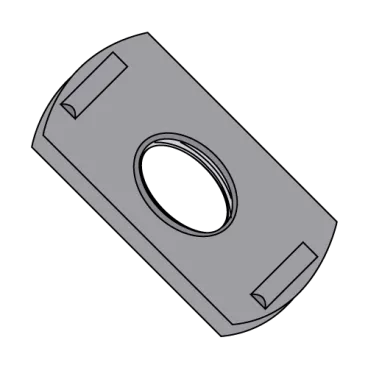 10-32  Weld Nut with Two Projections Steel Plain