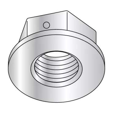 5/8-11  Non Serrated Regular Flange Center Locknut Grade F Zinc